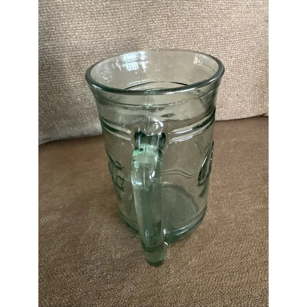 Vintage 20oz Coca Cola Green Glass Jar Mug